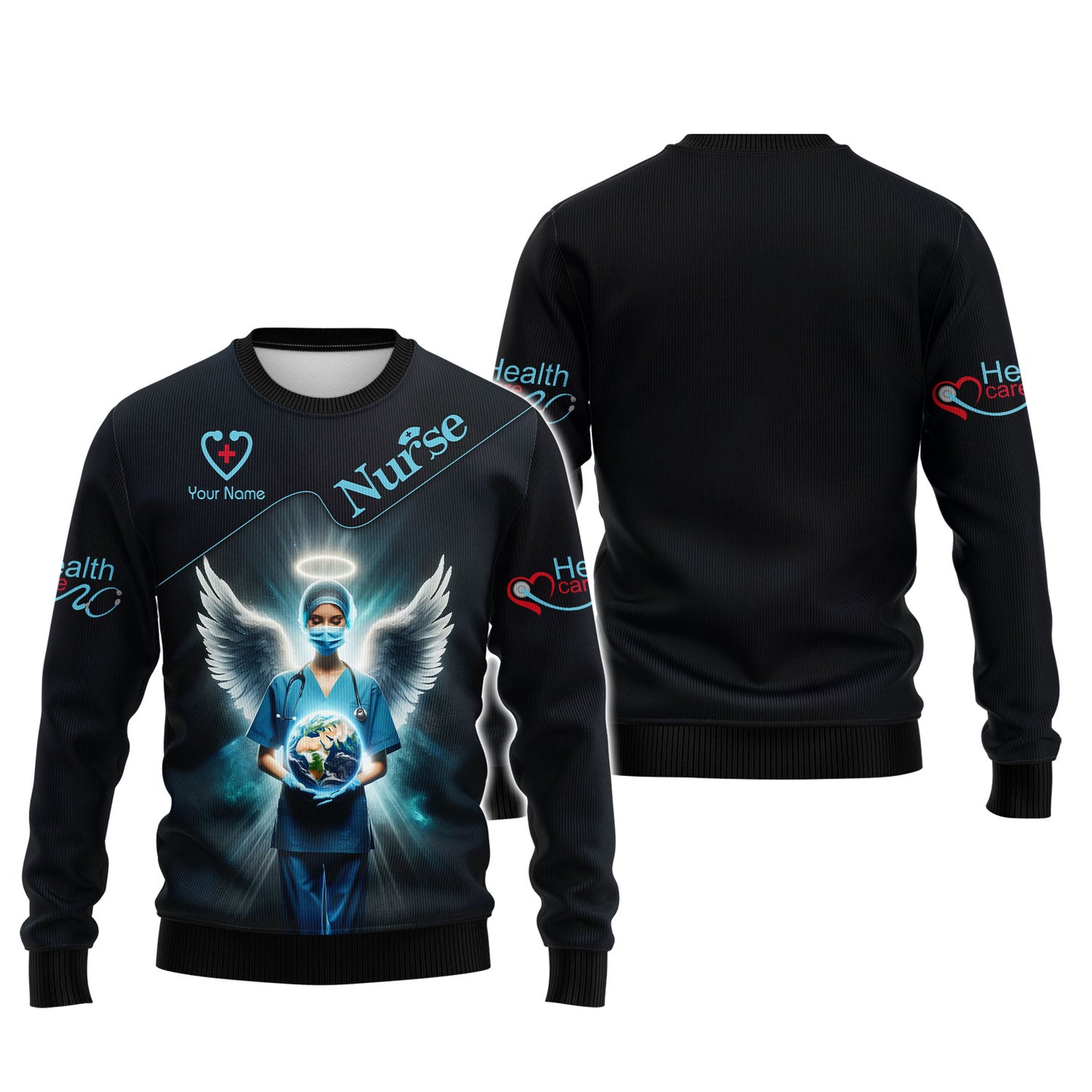 Camisetas de enfermera personalizadas: diseño de ángel guardián para enfermeras y héroes de la salud