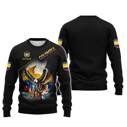 T-shirts personnalisés Wings Over Colombia, cadeau pour les amoureux colombiens