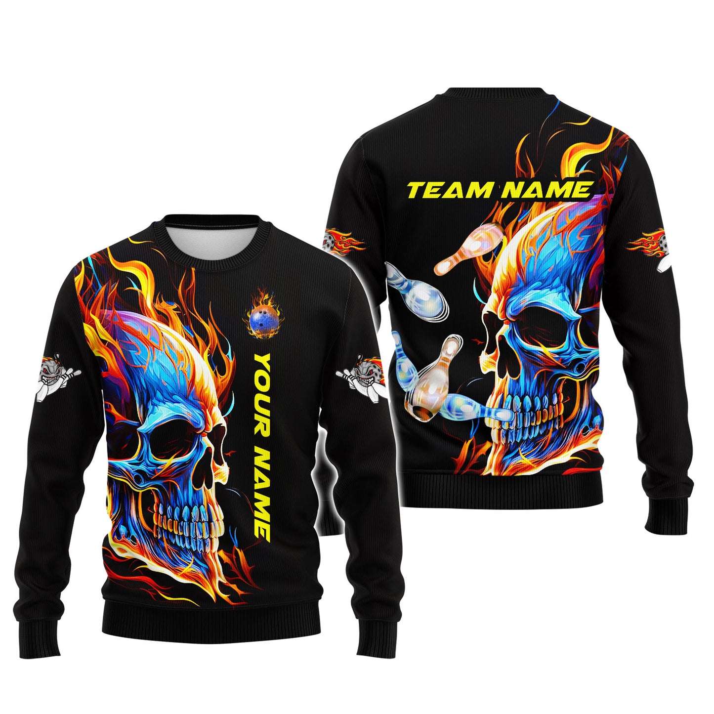 Personalized Bowling Team Shirt - Fire Up Your Game