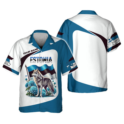 Camiseta de Estonia con impresión 3D completa y nombre personalizado como regalo para los amantes de Estonia