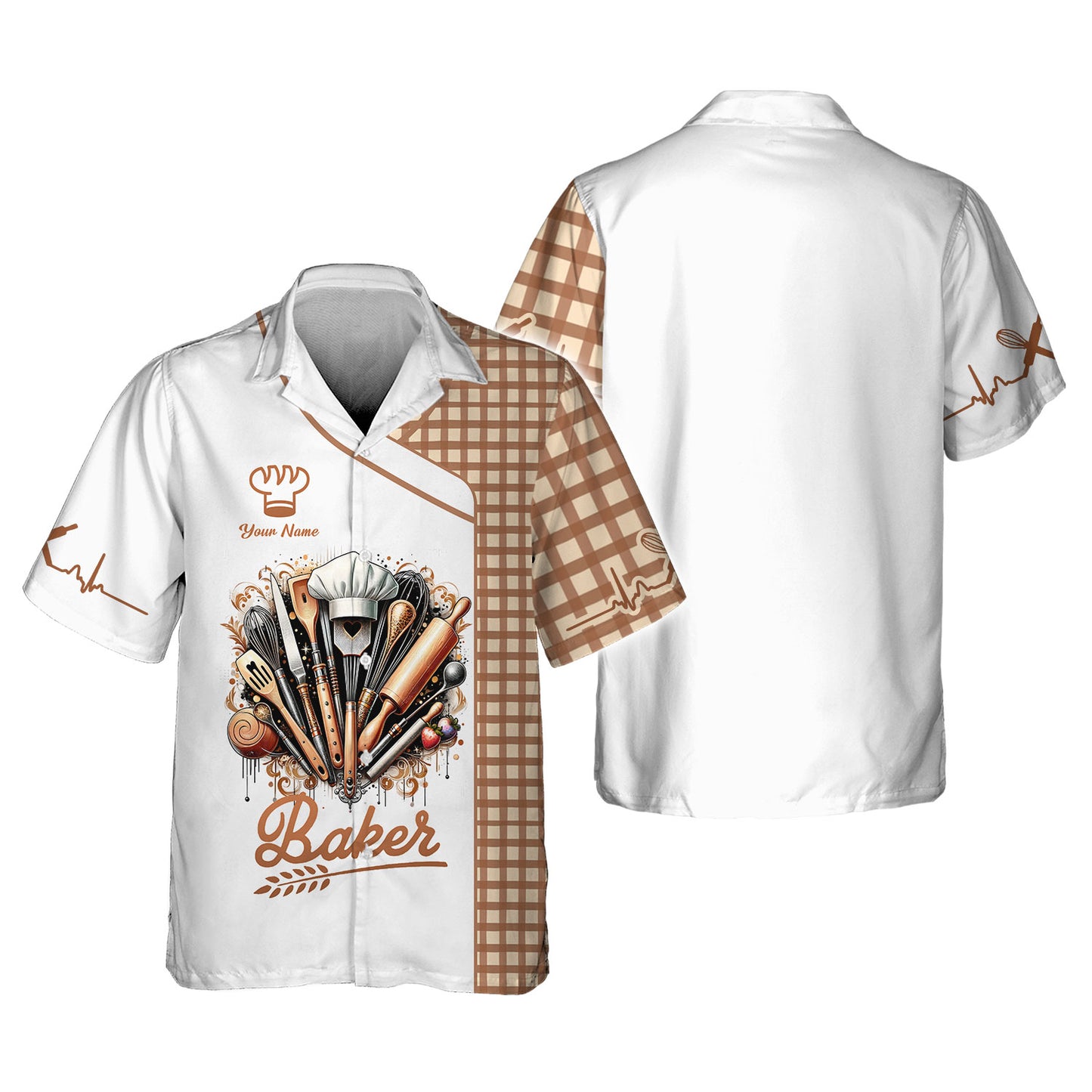 Personalized Baker Shirts - Elegant Baking Tools Design for Pastry Chefs