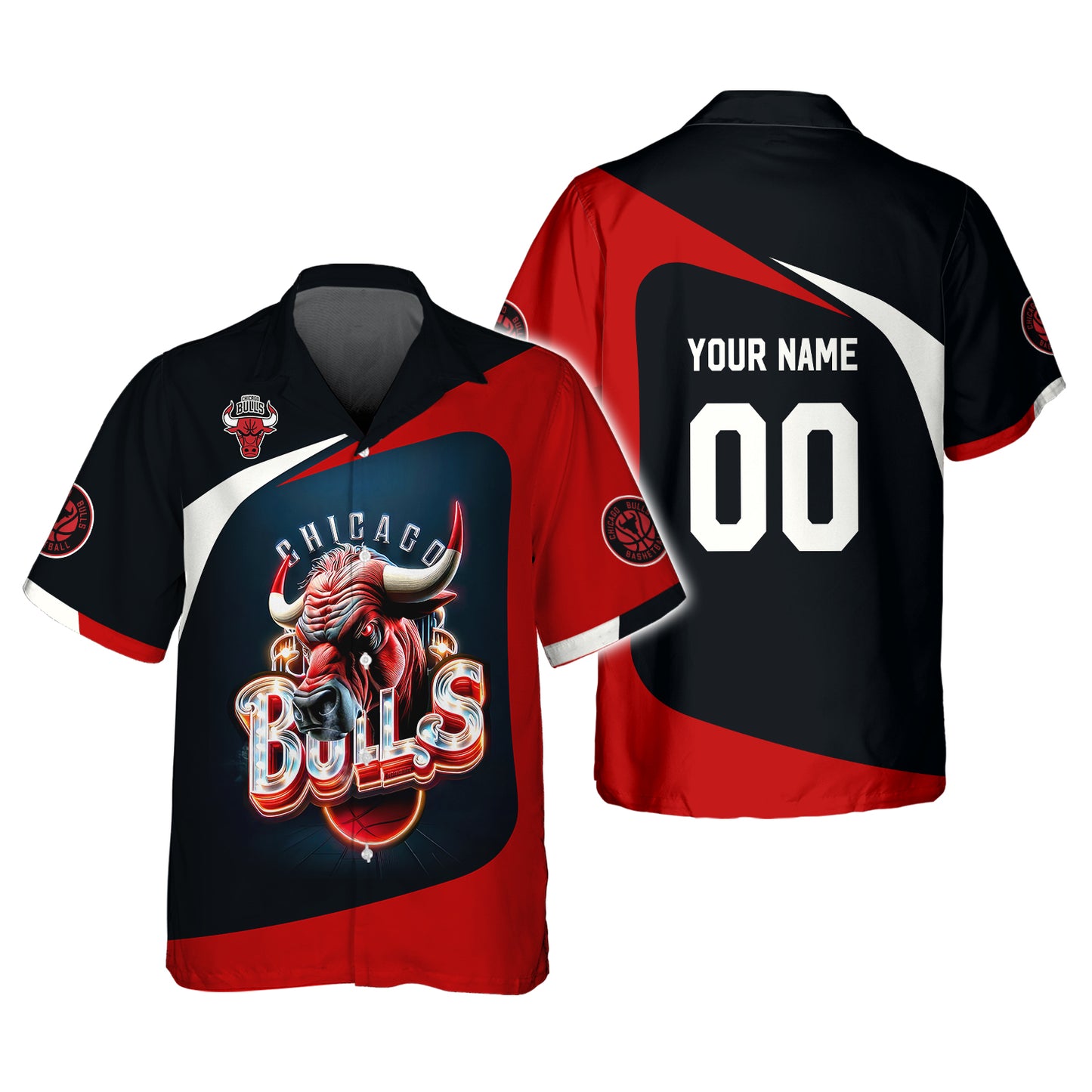 Camisetas personalizadas de la NBA Camiseta 3D para amantes de los Chicago Bulls Regalo para jugadores de baloncesto