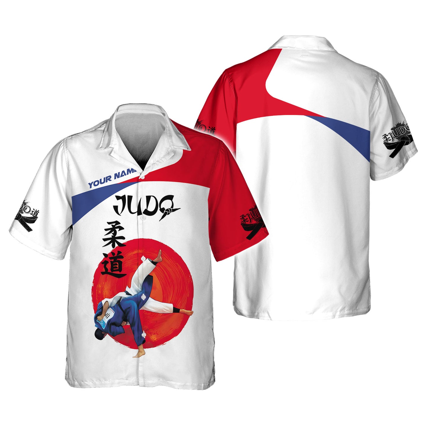 Camiseta de judo con impresión 3D completa, regalo personalizado con nombre para amantes del judo