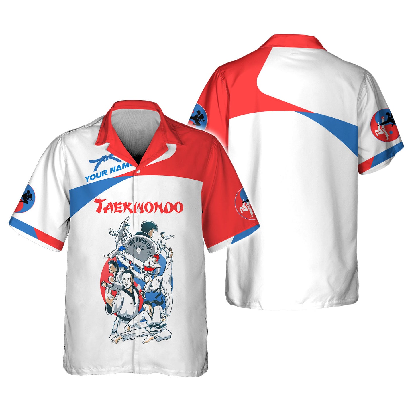 Camiseta con estampado 3D completo de El espíritu del taekwondo, regalo personalizado con nombre para amantes del taekwondo