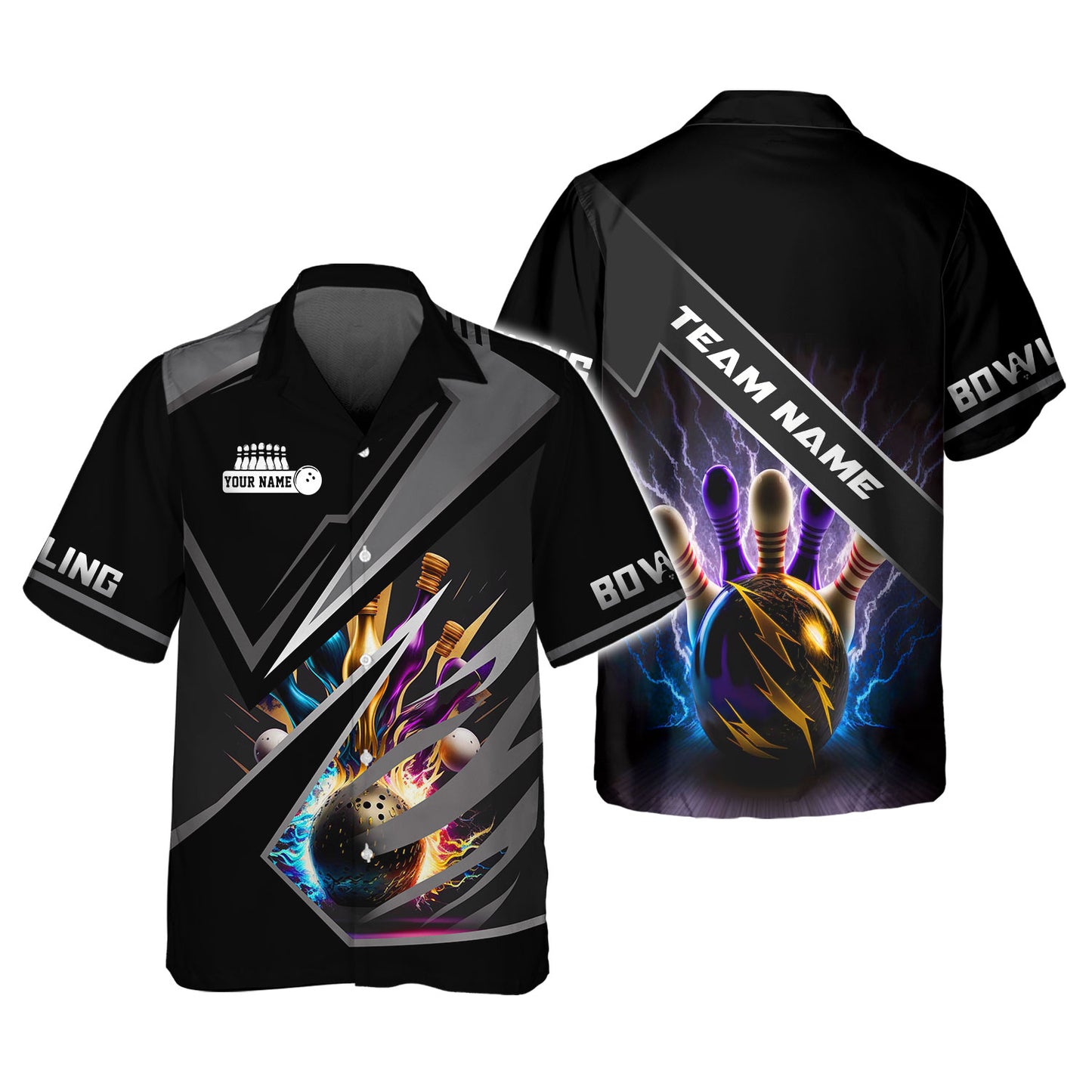 Personalized Bowling Team Shirt - Power Up Your Strikes