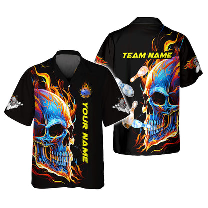 Personalized Bowling Team Shirt - Fire Up Your Game