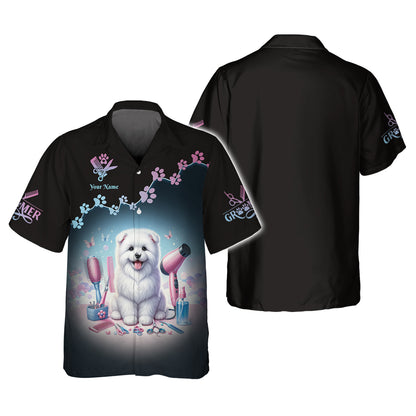 Groomer Custom T-Shirts Dog And Grooming Tools 3D Shirt