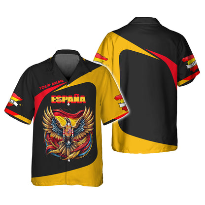 Eagle Spain Flag Custom Name Espana Shirt Gift For Spain Lovers