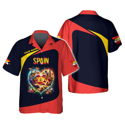 Personalized Spain Pride Shirt - Celebrate the Heart of Spanish Culture