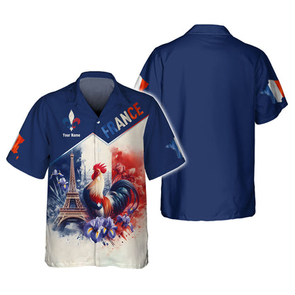 Camiseta de Francia con impresión 3D completa y nombre personalizado como regalo para los amantes de Francia