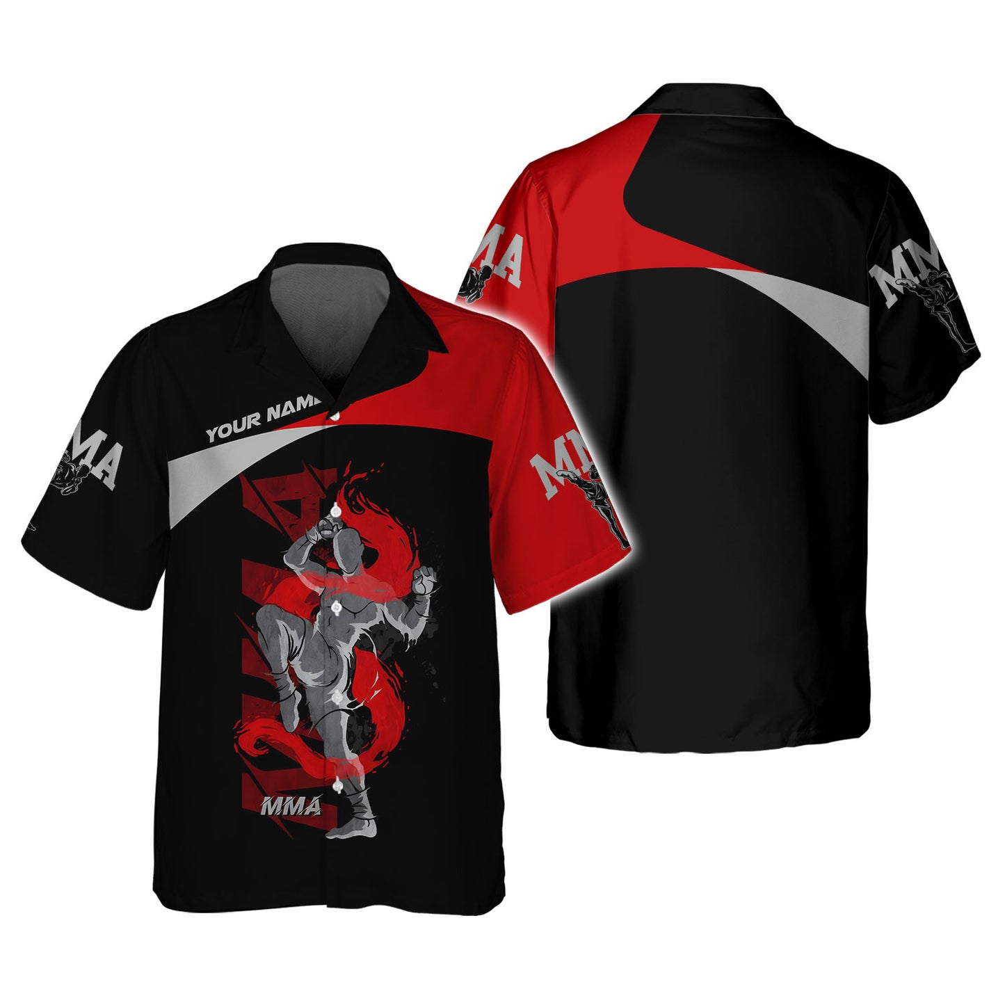 T-shirt MMA personnalisé avec nom Cadeau personnalisé avec nom pour les amateurs de MMA