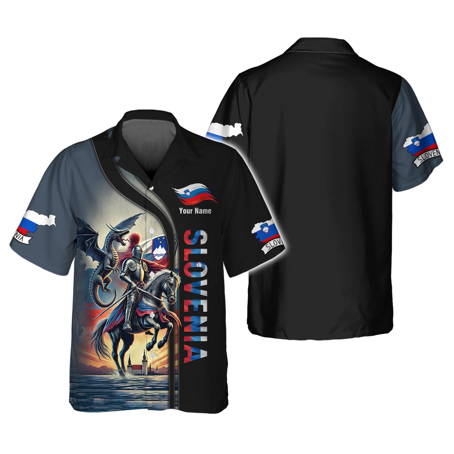 T-shirt personnalisé du chevalier slovène - Adoptez votre fierté slovène