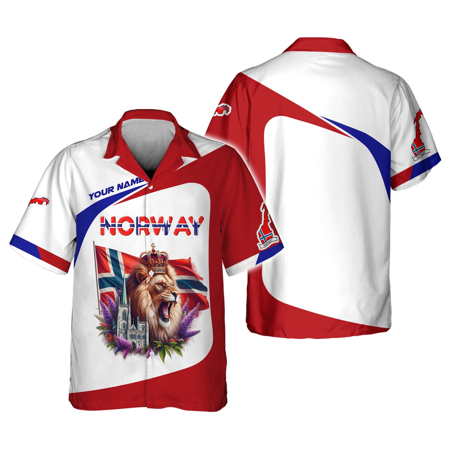 T-shirt personnalisé Roi Lion de Norvège - Adoptez votre héritage nordique