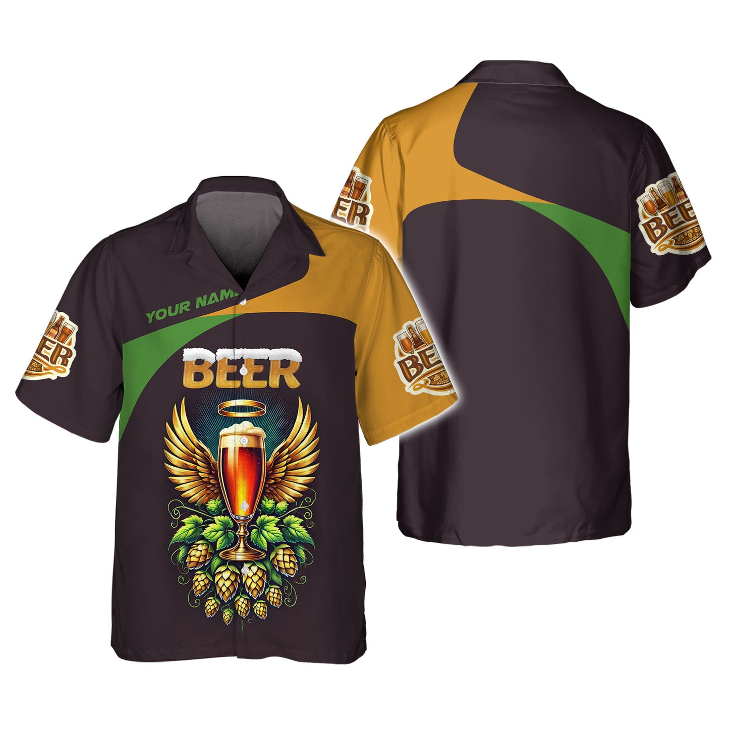 Camiseta personalizada con nombre y vaso de cerveza, regalo personalizado para amantes de la cerveza