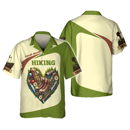 Hiking Heart Custom Name 3D Shirt Personalized Gift For Hiker Lovers