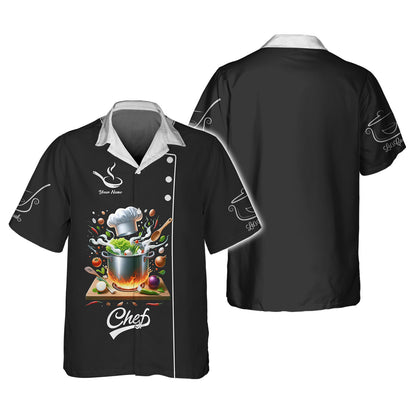 Personalized Chef Shirts - Vibrant Cooking Pot Design for Chefs