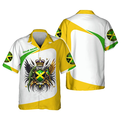 Camiseta personalizada con nombre 3D de la mascota representante de Jamaica, regalo personalizado para los amantes de Jamaica