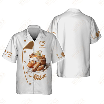 Personalized Baker Shirt – Freshly Baked Bread & Golden Wheat Motif