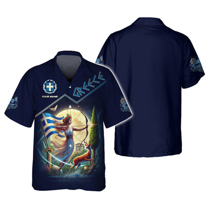 Greece Custom T- Shirts Artemis Of Greece 3D Shirt Gift For Greek Lover