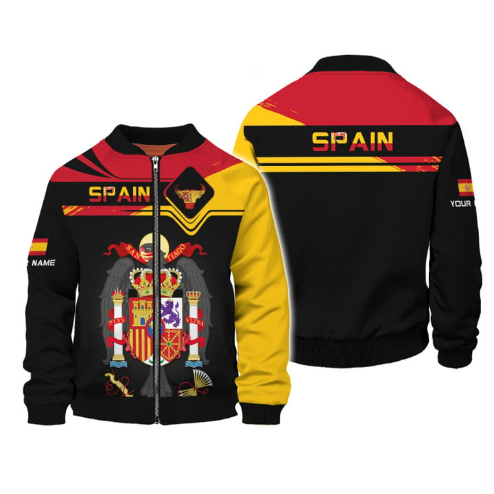 Personalized Spain Pride Shirt - Regal Coat of Arms and Bull