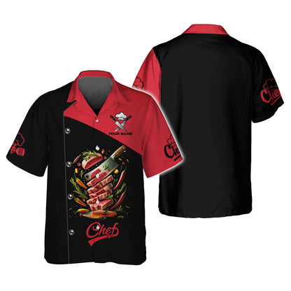 Personalized Chef Shirts - Bold Steak Cut Design for Grill Masters