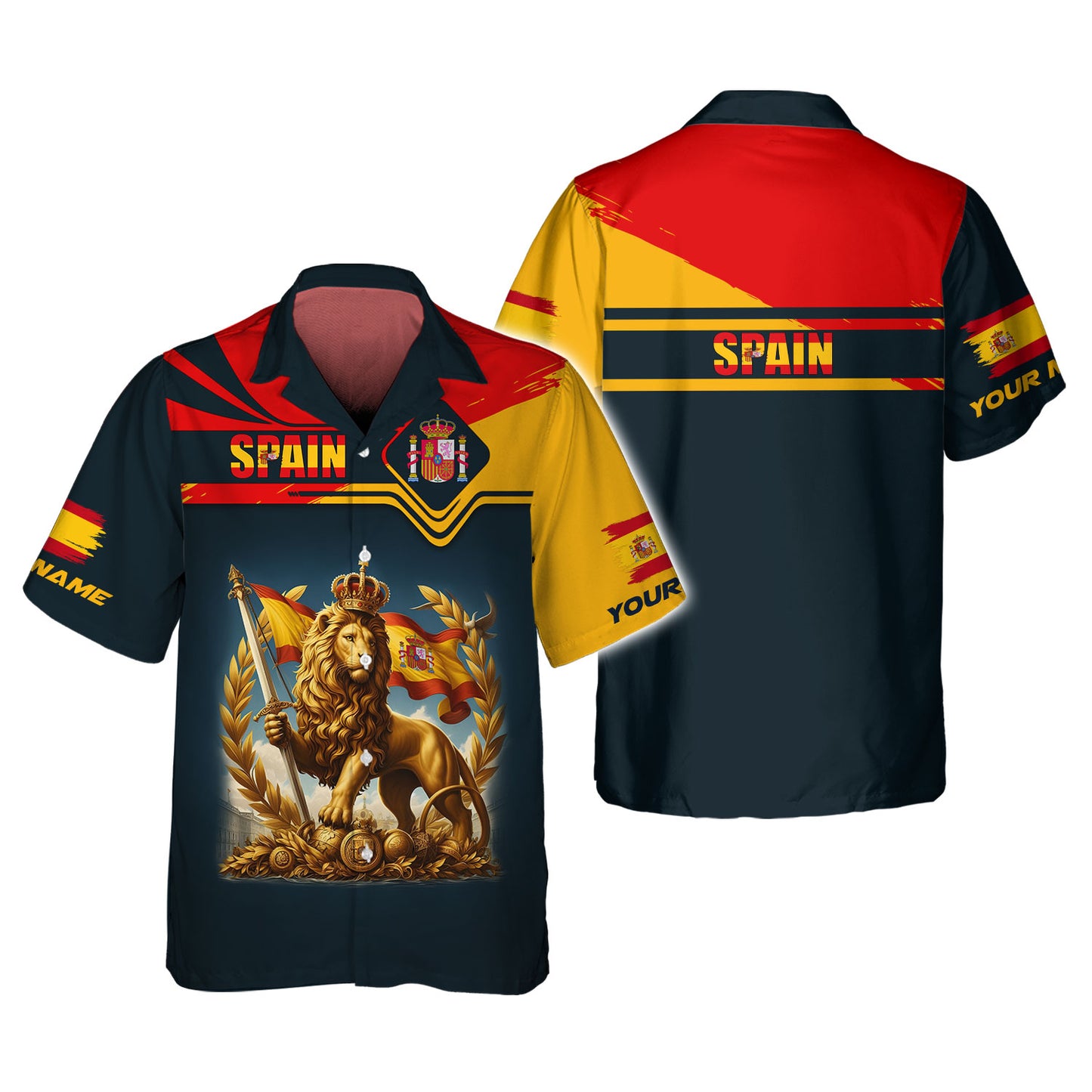 Personalized Spain Pride Shirt - Honor the Strength of Spain