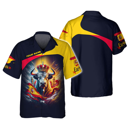 Personalized Spain Pride Shirt - Unleash the Power of the Bull