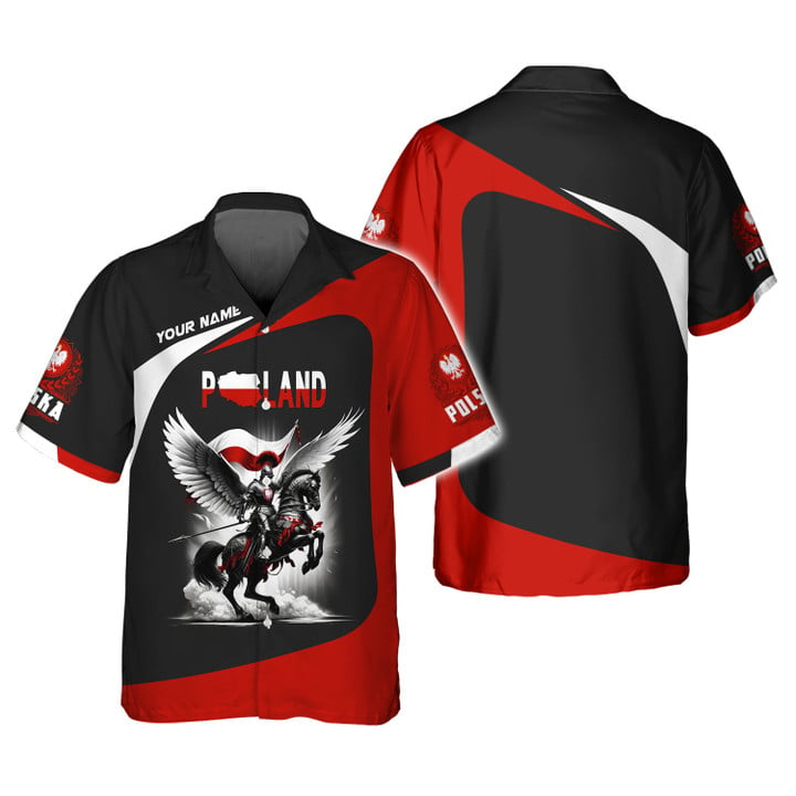 Personalized Poland Pride Shirt - Winged Hussar and Polish Flag