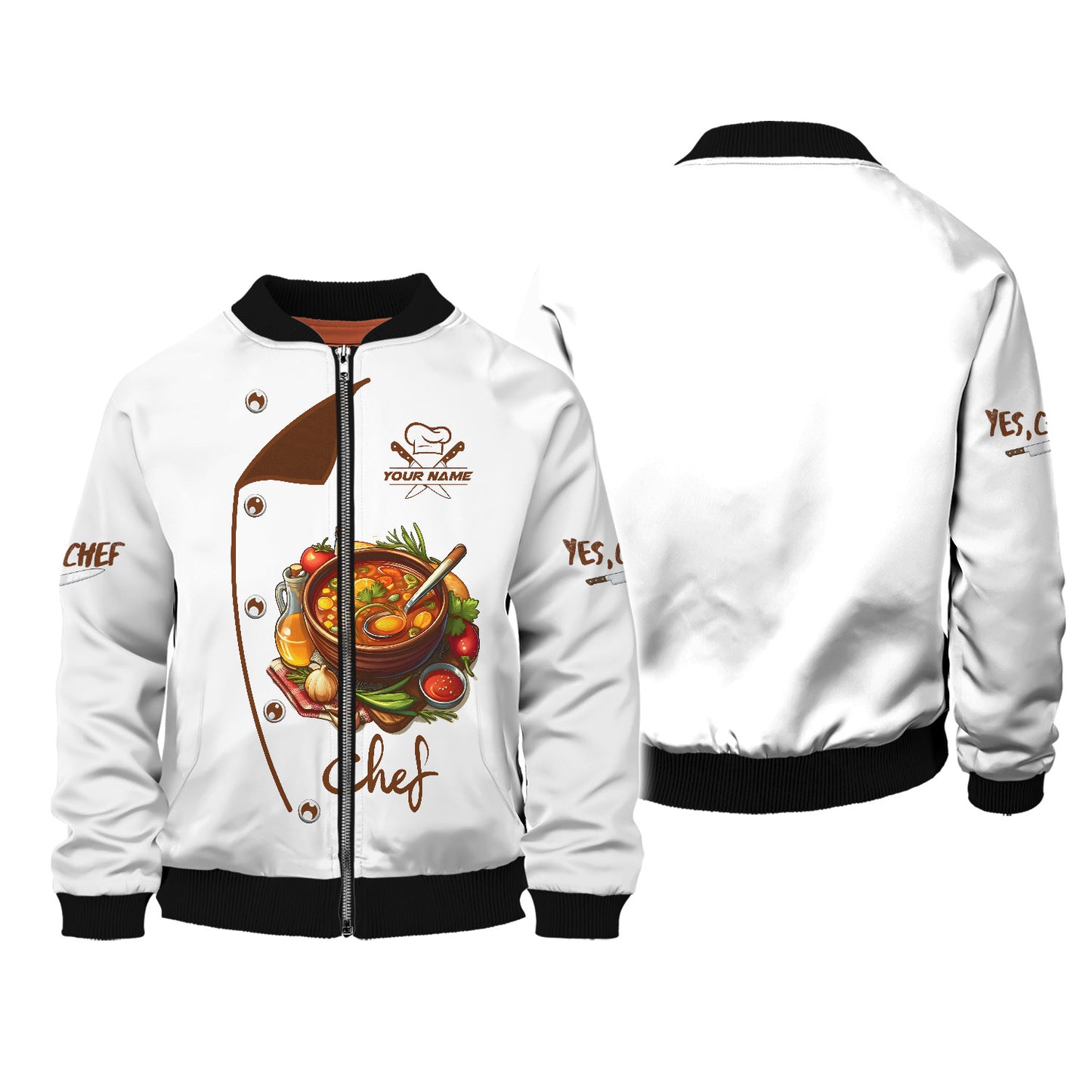 Personalized Chef Shirt – Gourmet Soup Design with Fresh Ingredients