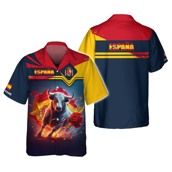 Camiseta personalizada Orgullo de España - Toro majestuoso con rosas