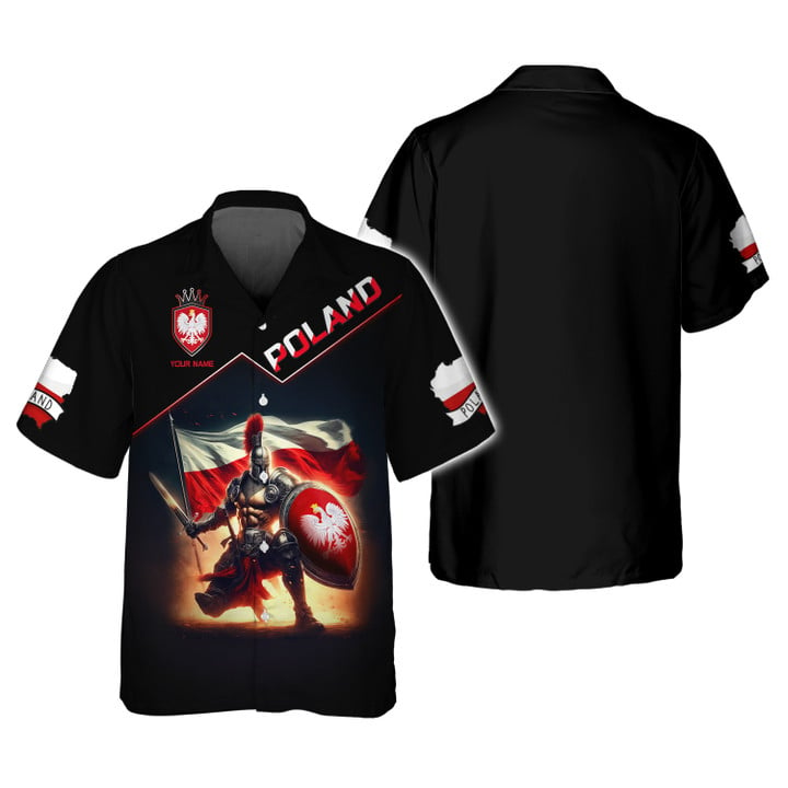 Personalized Poland Pride Shirt - Knight and Eagle Emblem