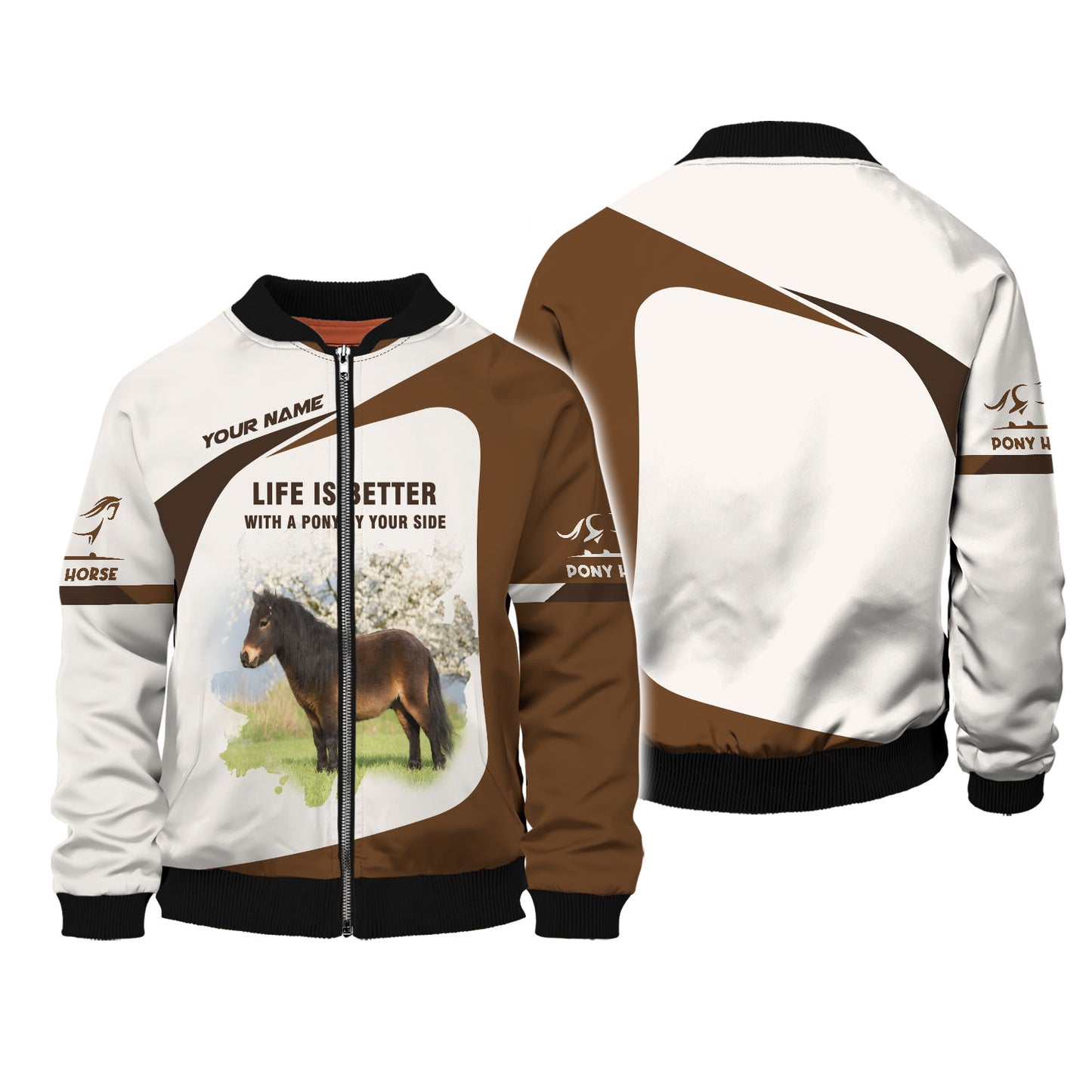 La vida es mejor con un pony a tu lado Camisetas personalizadas Regalo con nombre para amantes de los caballos