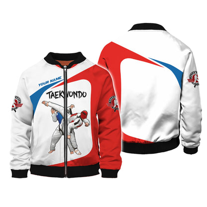 Camiseta unisex de taekwondo con nombre personalizado, regalo para amantes del taekwondo