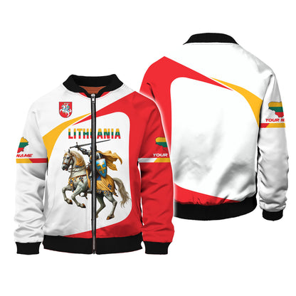 3D Full Print Knight Of Lithuania Shirt Personalized Name Gift For Lithuanian Lovers