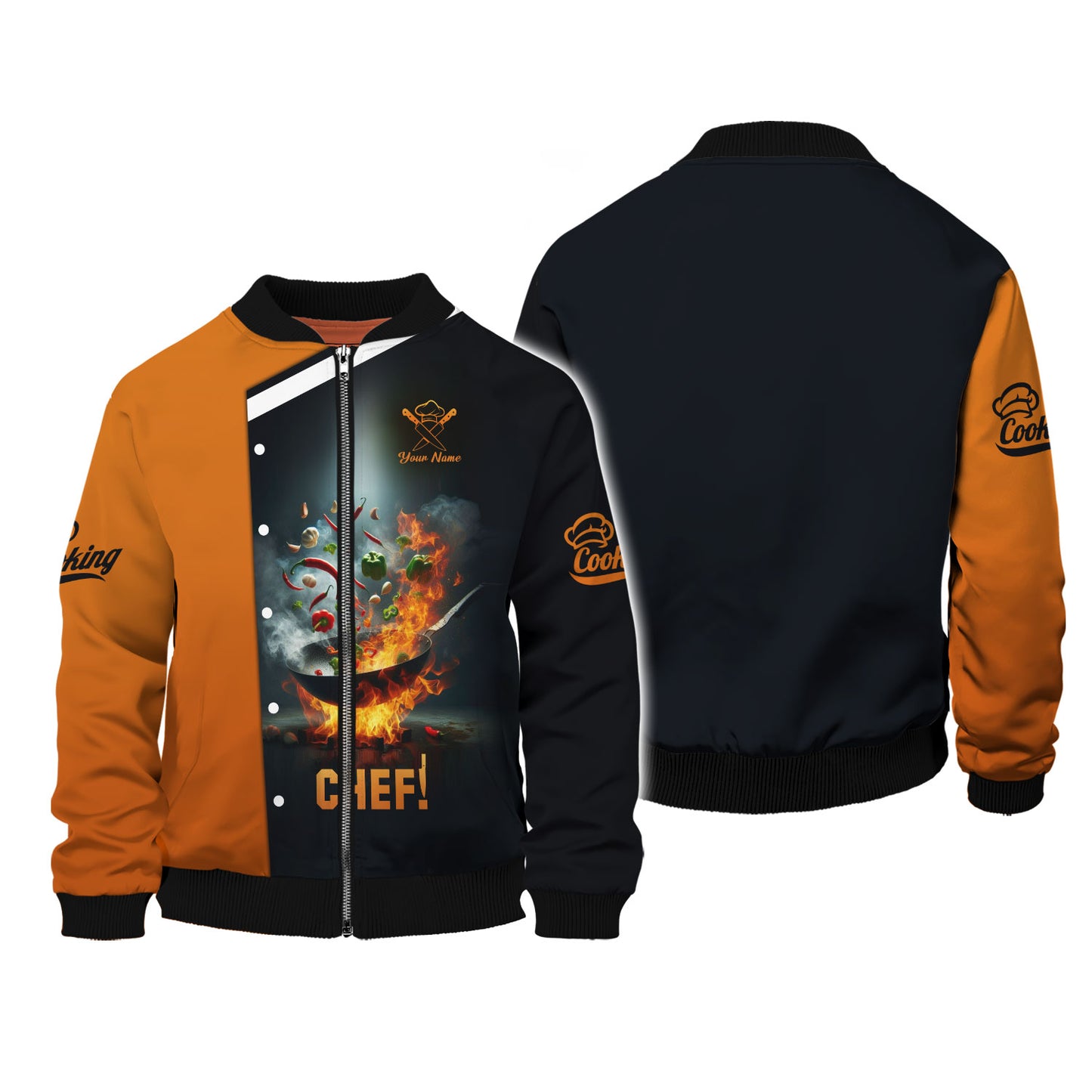 Personalized Chef Shirts - Explosive Cooking Action Design for Culinary Enthusiasts