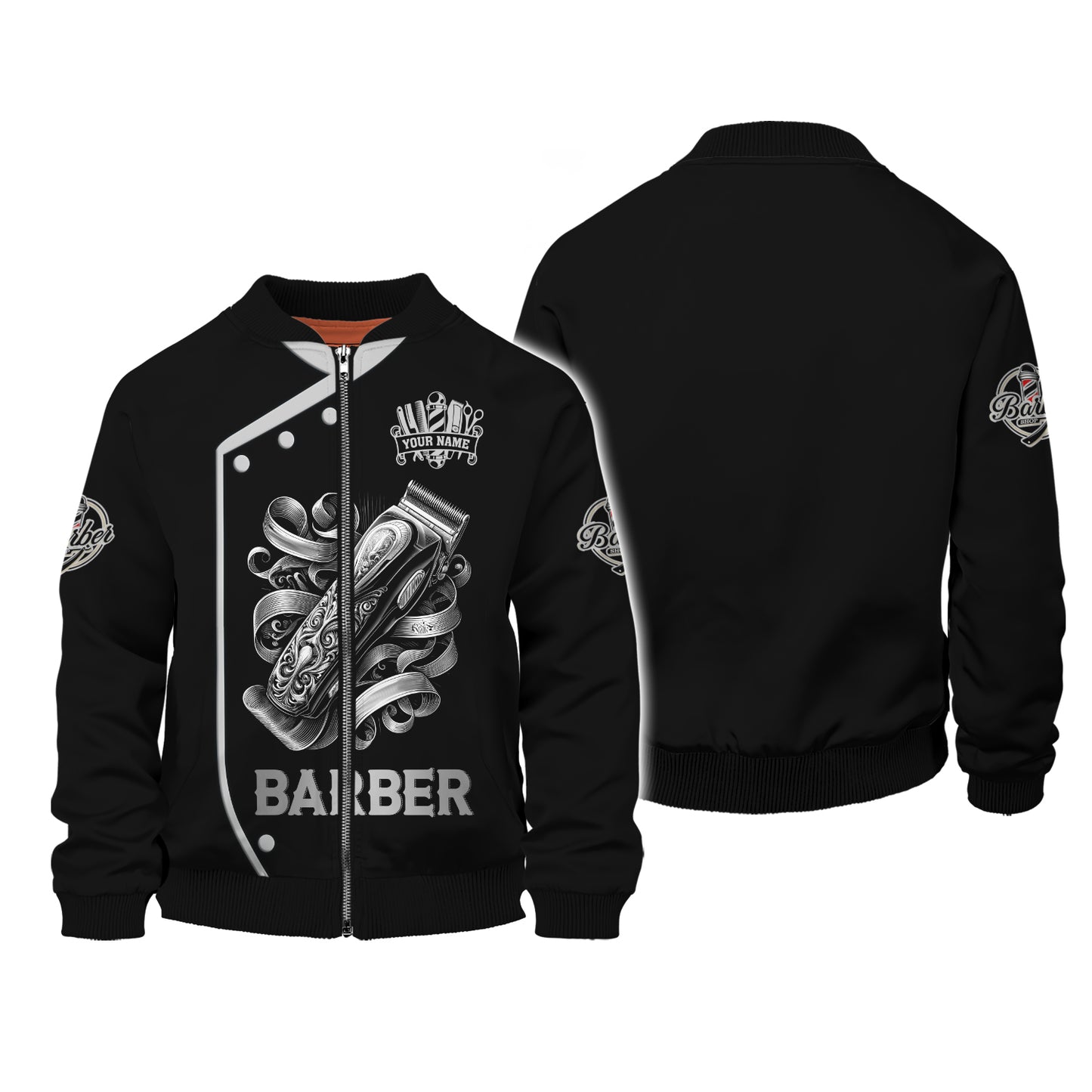 Camiseta con tatuaje 3D de cortadora de pelo, camisetas personalizadas de barbería, regalo para barbero