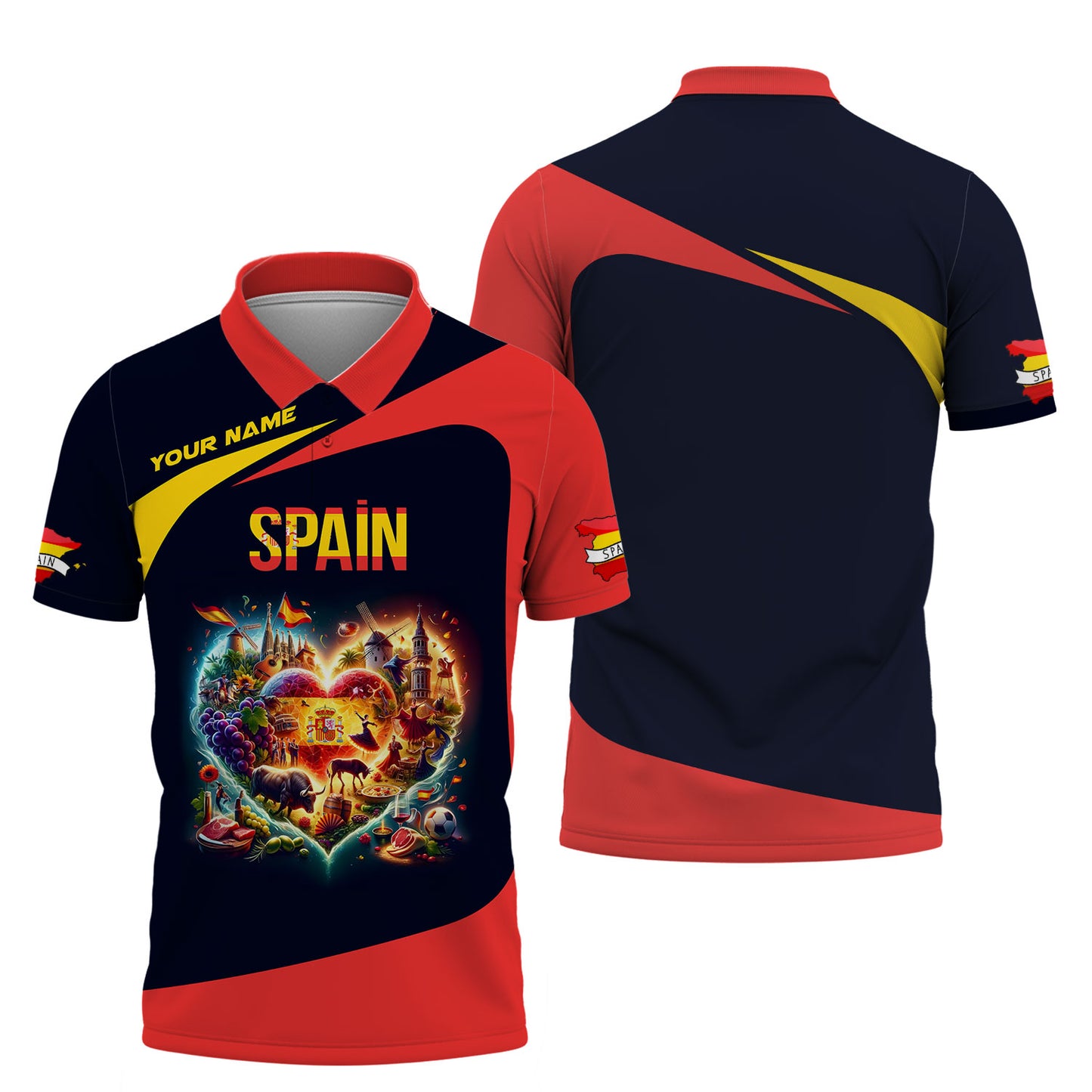 Camiseta personalizada del orgullo español: celebre el corazón de la cultura española