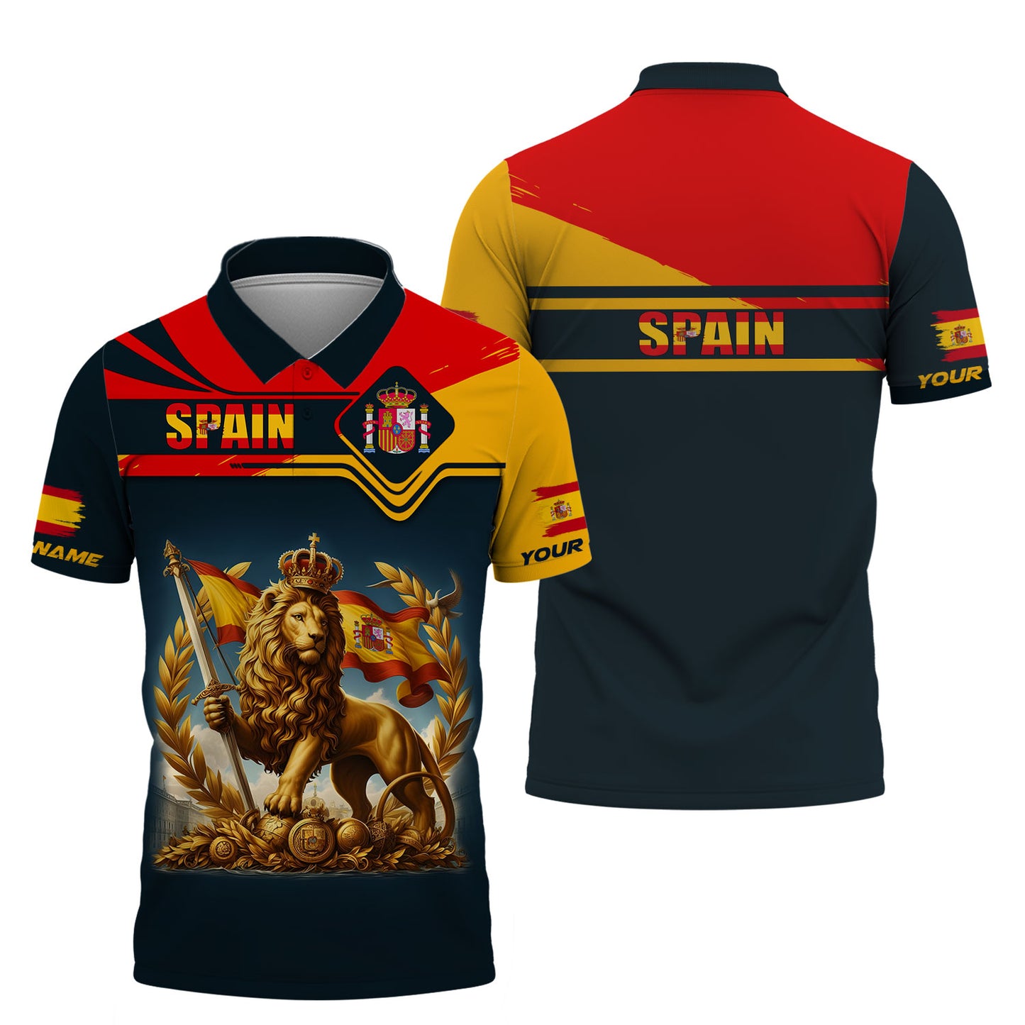 Personalized Spain Pride Shirt - Honor the Strength of Spain