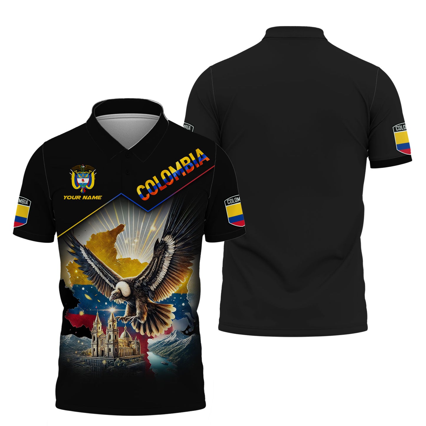 Wings Over Colombia Custom T-Shirts Gift For Colombian Lovers