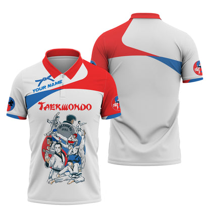 Camiseta con estampado 3D completo de El espíritu del taekwondo, regalo personalizado con nombre para amantes del taekwondo