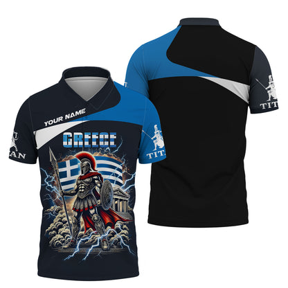 Camiseta personalizada con el nombre del caballero de Grecia con impresión 3D completa, regalo para los amantes de Grecia