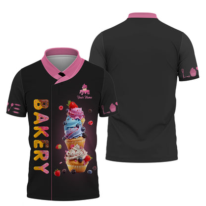 Personalized Bakery Shirts - Vibrant Cupcake Design for Baking Enthusiasts