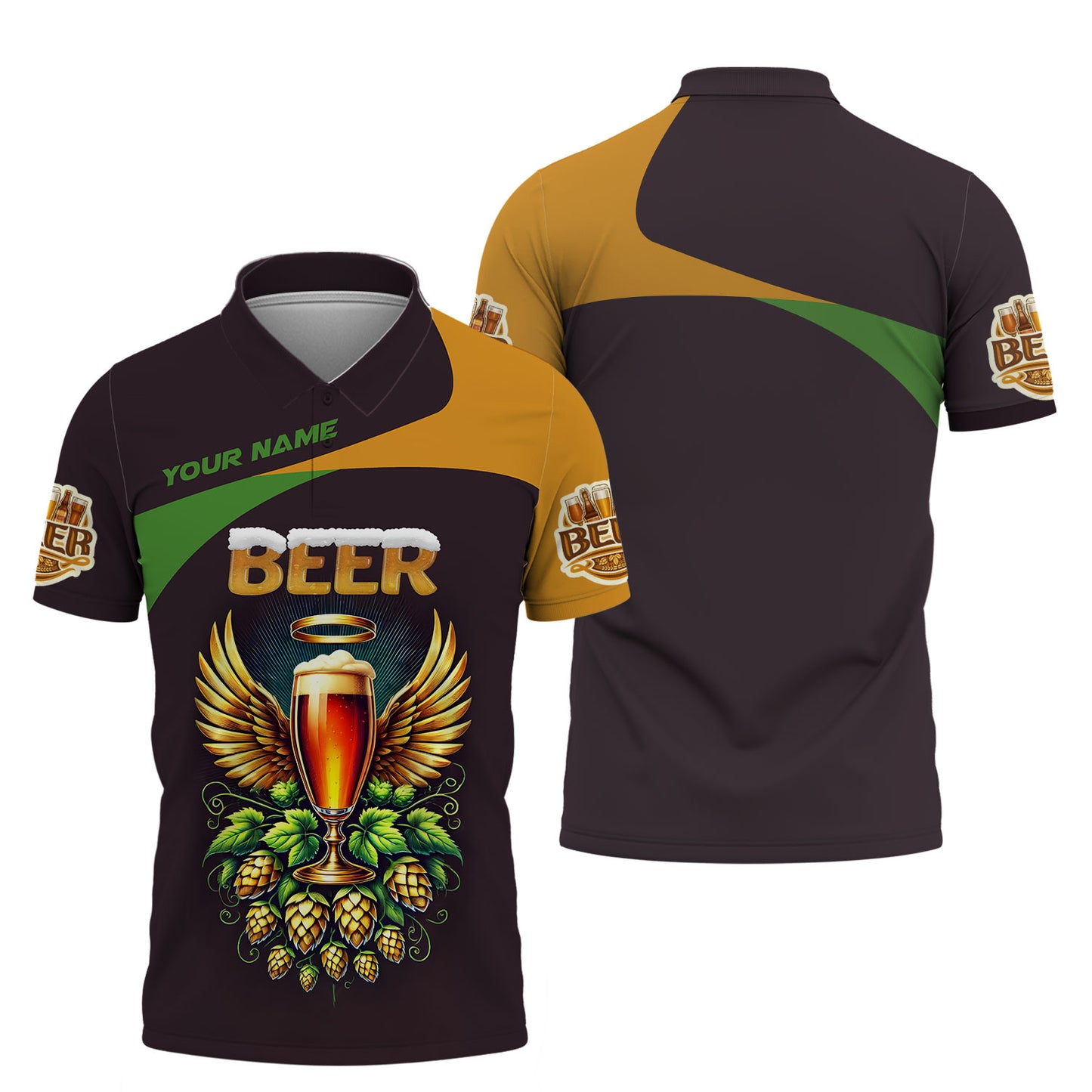 Camiseta personalizada con nombre y vaso de cerveza, regalo personalizado para amantes de la cerveza