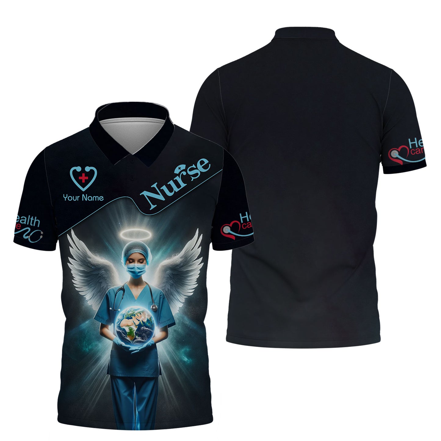 Camisetas de enfermera personalizadas: diseño de ángel guardián para enfermeras y héroes de la salud