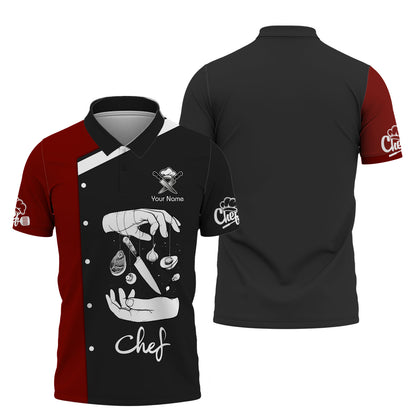 Camisetas 3D con tatuajes de chef, cuchillos y chef, camisetas personalizadas para cocinar