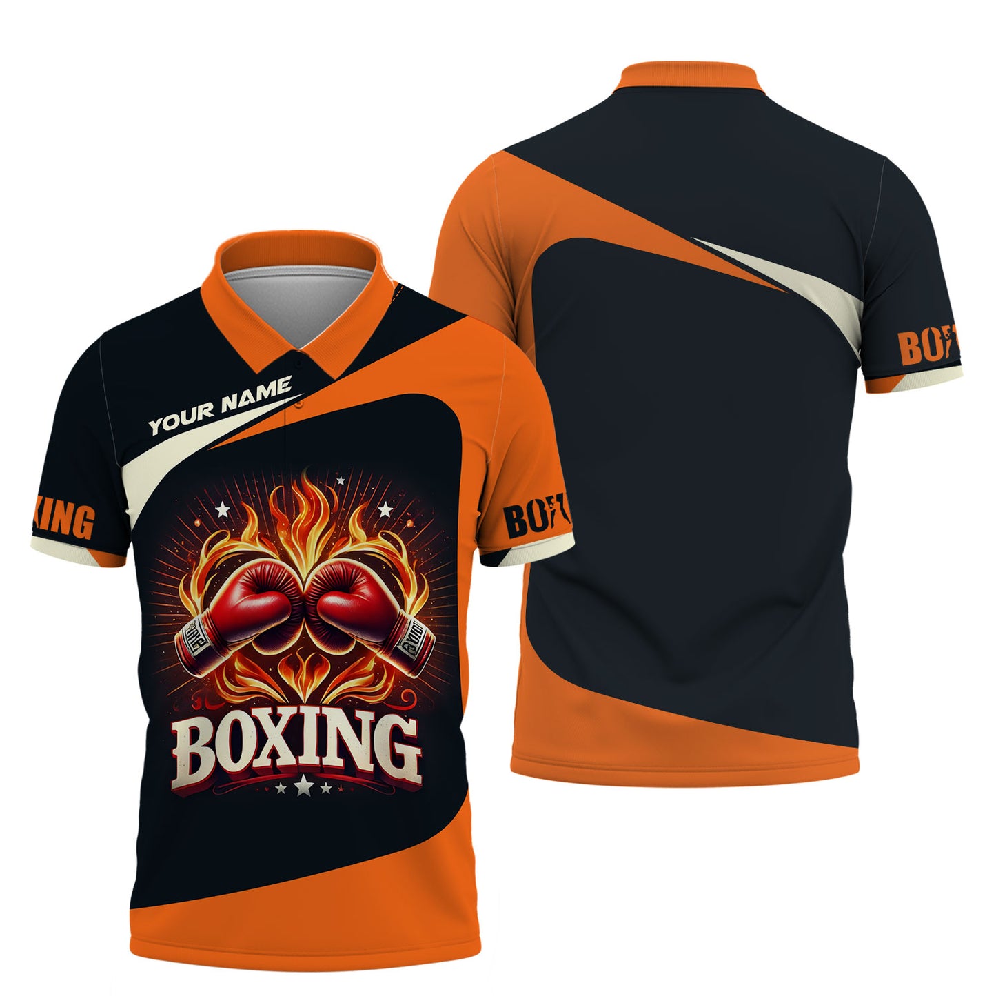 Camiseta personalizada con nombre en 3D y corazón de boxeo, regalo personalizado para amantes de los boxeadores