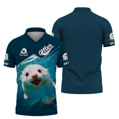 3D Full Print Sea Otter Shirt Personalized Name Gift For Otter Lovers