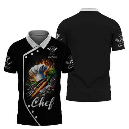 T-shirt de chef cuisinier 3D, outils de cuisine, t-shirts personnalisés, cadeau pour chef