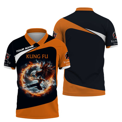 Camisetas personalizadas de Shaolin Kung Fu con águila, regalo para los amantes del Shaolin Kung Fu Camiseta 3D de Shaolin Kung Fu