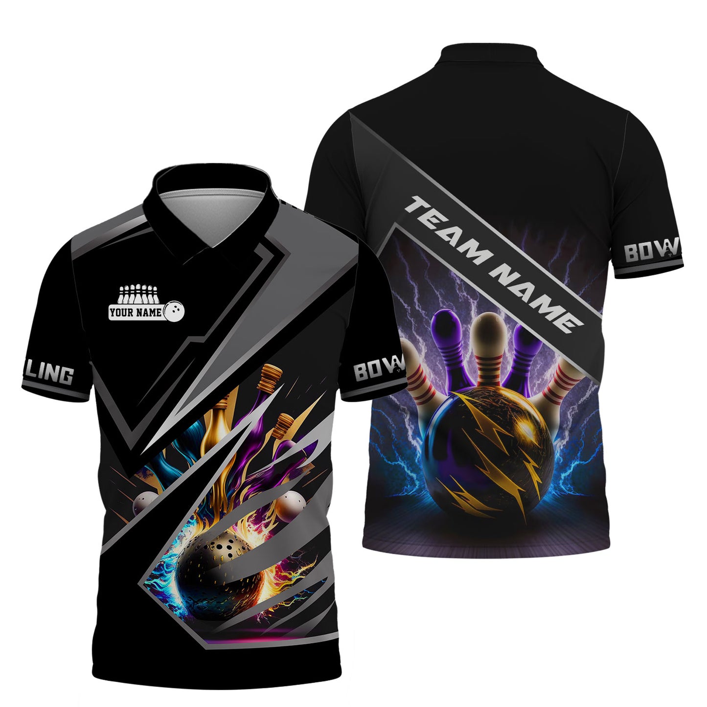 Personalized Bowling Team Shirt - Power Up Your Strikes